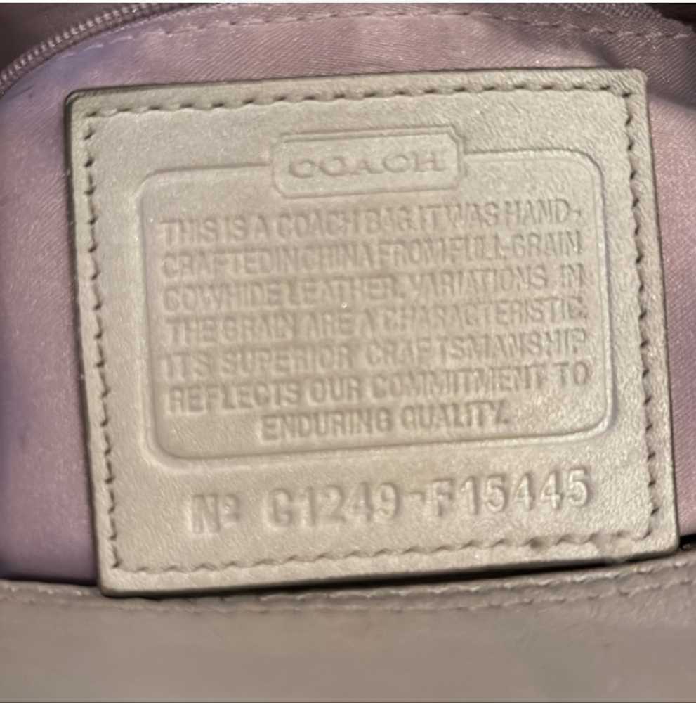 Coach Ashley Gray/Silver Leather Satchel - Picture 4 of 10